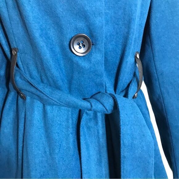 YOKI Teal Wool Blend Coat Size Large - Picture 8 of 12